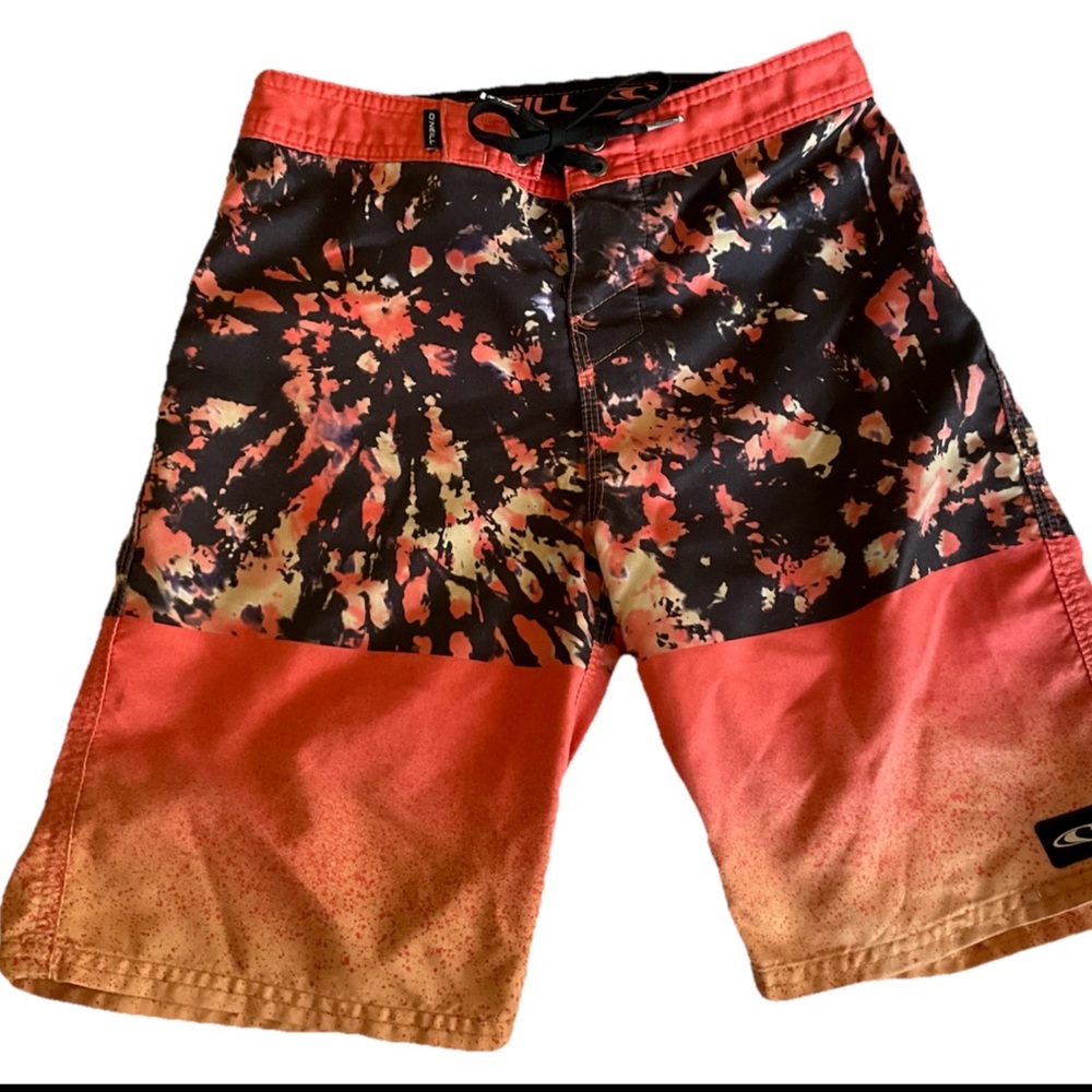 O'Neill Boys Hyperfreak Swimwear Boardshorts Size 26 Stretch Multicolor Fade
